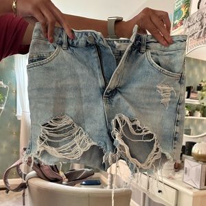 Topshop jean shorts
